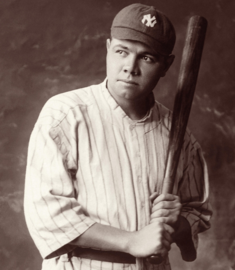 Is Babe Ruth Responsible for the Pinstripes on the Yankees’ Uniform? | Alamy Stock Photo by Alpha Historica