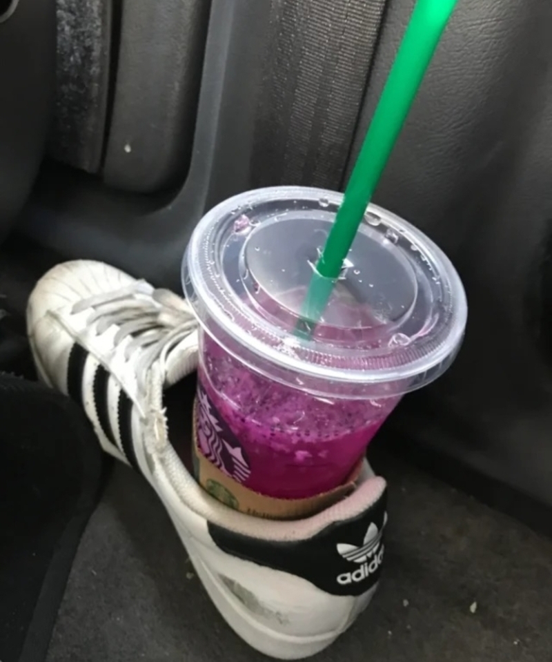 Why Would You Use a Shoe as a Cup Holder? | Reddit.com/ukuleleandcacti