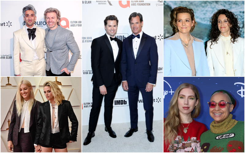 Famous LGBTQ Couples That Have Stood the Test of Time | Alamy Stock Photo by PA Images & Jim Ruymen/UPI/Alamy Live News & Kay Blake/ZUMA Press Wire & Shutterstock Photo by Kathy Hutchins